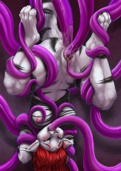 lilyrosewolf:  Tentacle rape for anon (Don’t own I got these pictures from e621) ~Wolfy 