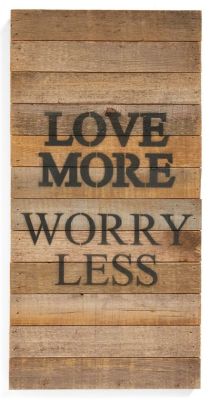 Law-Of-Attraction-Central:  Love More - Worry Less [Via Pinterest]