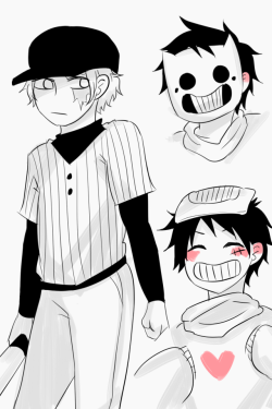 faronarting:    Day 6: Alternate Universe  a world where sabo is the batter and luffy is the cute zacharie