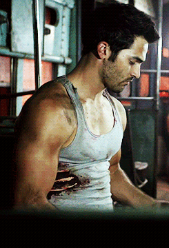 Forever reblogging, sweaty, dirty, bloody Derek Hale.