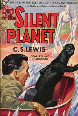 paperbackben:Out of the Silent Planet Illustration looks like something that should be titled either “Mitt And The Aliens” or “Mitt Takes His First Big Hit”