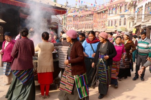 Walking around Boudhanath during Losar it’s easy to feel transported back to the Barkhor in Lhasa. S