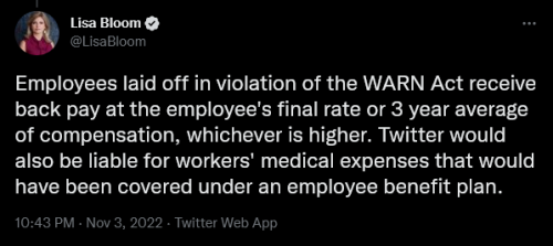 Hey Twitter Employees Getting Laid Off Tomorrow! IMPORTANT INFO From A CA Employment Attorney (me):