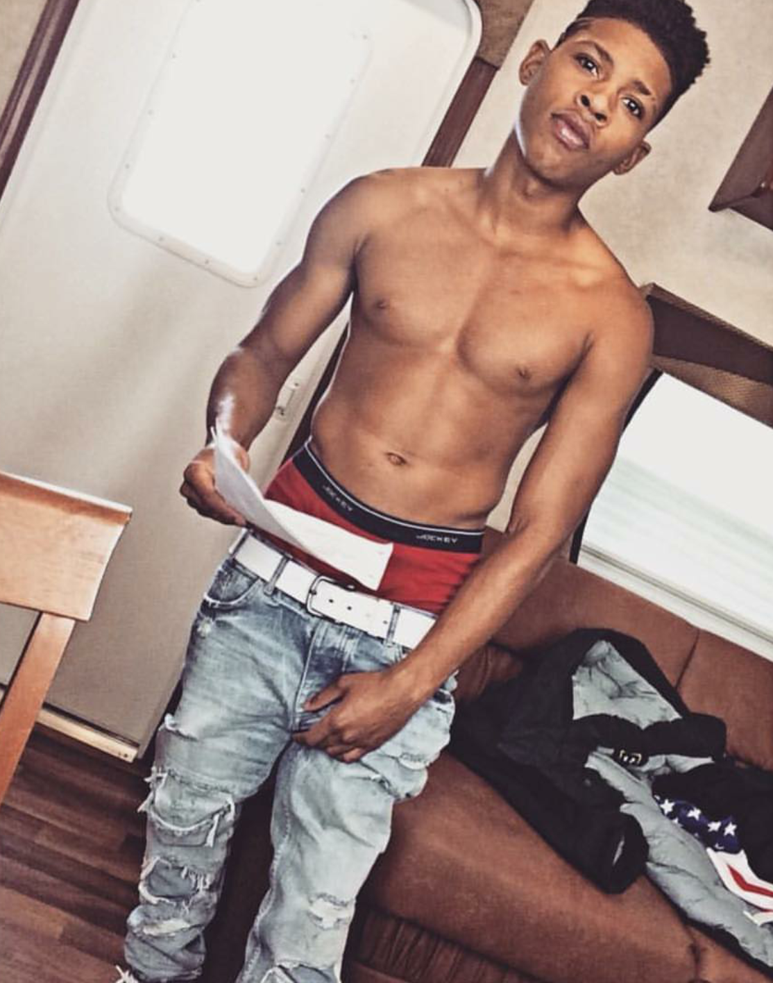 male-celebs-naked:  Bryshere Gray 2See more here