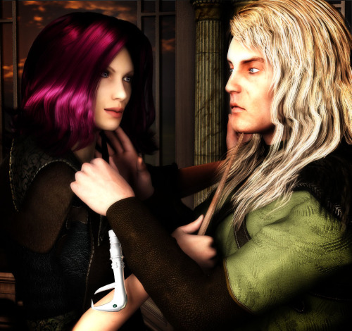 Mixed art from the last week - top to bottom, Lucius and Narcissa, Lucius and Tonks (from Kill To Be