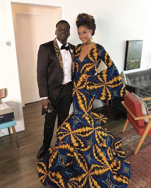 australbelle:Daniel Kaluuya with his lady Amandala in a dress by Lavie By CK, styled by Elizabeth Me