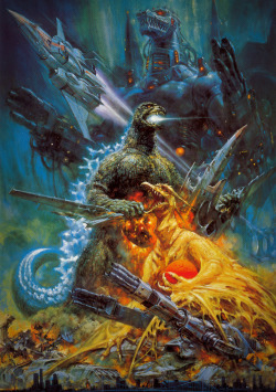 nomalez:  stitchdraws:  Godzilla poster art