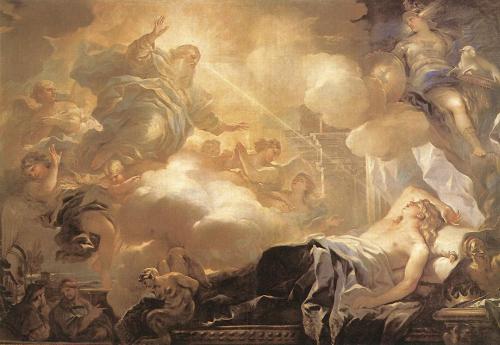 artist-luca-giordano:The Dream of Solomon, 1693, Luca Giordano