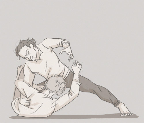 velvettodraws:( ͡° ͜ʖ ͡°) old vampire dudes making out sparring.