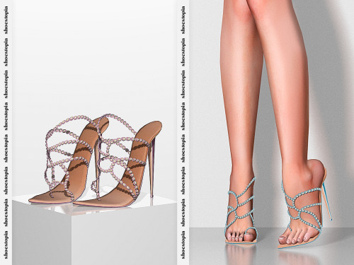 Shoestopia -  Perla High Heels for The Sims 4+10 SwatchesFemaleSmooth WeightsMorphsCustom 