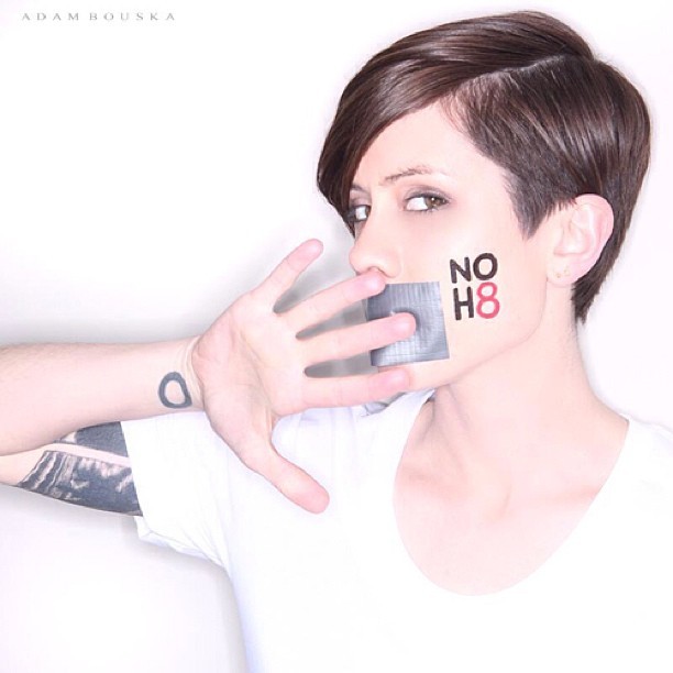 teganandsara:  Sara’s solo shot from our shoot with @NOH8Campaign! #NOH8 