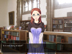 cute-girls-from-vns-anime-manga:This is the best interaction in Katawa Shoujo
