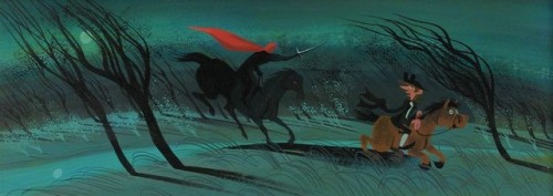 atomic-chronoscaph:The Legend of Sleepy Hollow - Concept art by Mary Blair (c.1947)