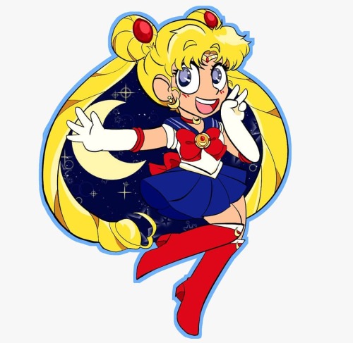 A sailor moon chibi I made a few days ago! I really want to watch the classic anime, I only read th