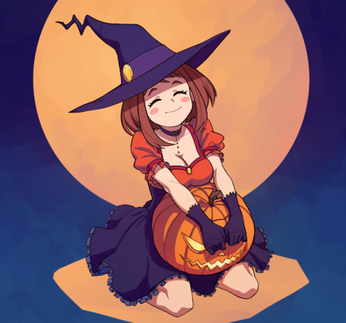 unseriousguy: A Halloween Ochako because I couldn’t think of anything else… <3 <3 <3