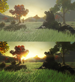 The new Zelda game looks incredible, really.But there’s this fog-thing that somewhat hinders the mood, in my opinion.I’m sure the developers had valid reasons to use it (top pics), but I think it kinda ruins the game’s beautiful imagery, so I tried