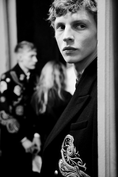 fashionloveskarl: Tim Schuhmacher at Dries Van Noten Backstage