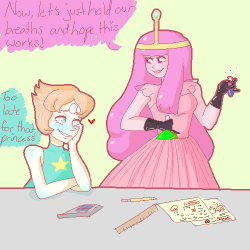 pommy-art:  Pearl’s thirst for pink royalty