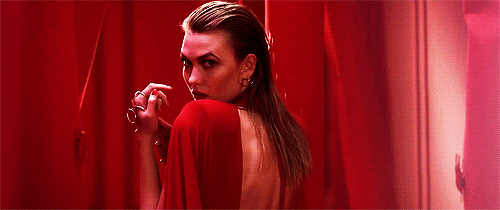 colorsinautumn: #REDOBSSESSED by Bruno Aveillan featuring Karlie Kloss
