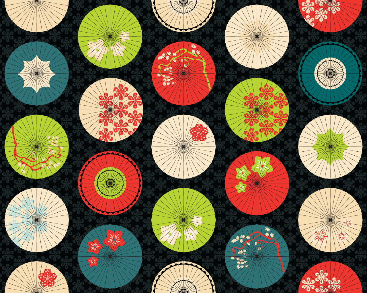 mytinyowl:  Japanese Umbrellas I thought it was time to re-visit this design of Japanese