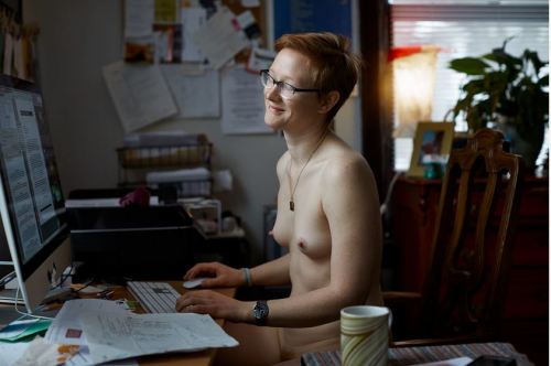 barelin:Naked in the Office.  Why bother with clothesMy thoughts exactily. Offices are so stuff, imo