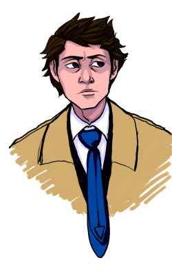 Doodle of Cas; trying to figure out my tablet`s