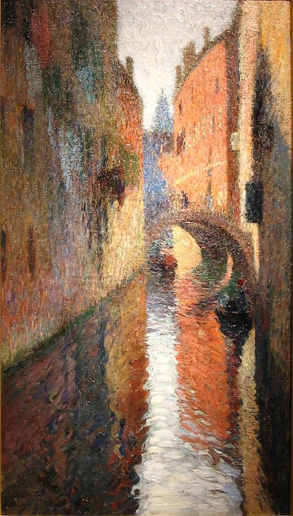 yolandart:Henri-Jean Guillaume Martin, (1860 -  1943). “Canal in Venice”.