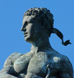 ganymedesrocks:  At Fort McHenry, Whetstone Point, Baltimore, this Orpheus stands, 24-foot-tall, near the entrance to Fort McHenry National Monument and Historic Shrine  as a monument to Francis Scott Key.  This Apollonic splendour, stands proud to