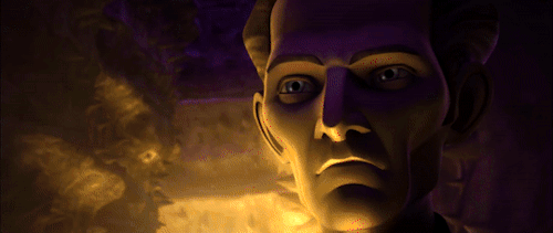 Tarkin, smirking like a bastard at Anakin (offscreen)