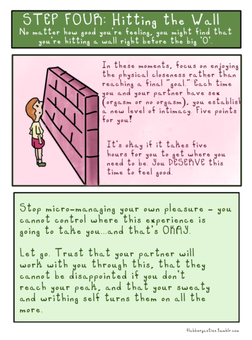 flabbergasties: THE CUMnundrumAnon asked: Tips on how to orgasm? Me and my gf (both girls) have been
