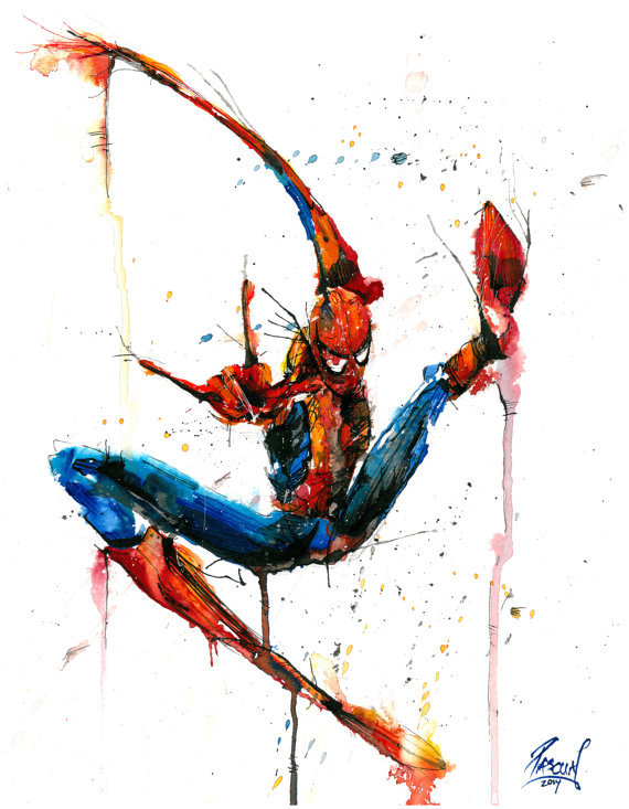 league-of-extraordinarycomics: Superhero Watercolor Paintings Created by Pascual