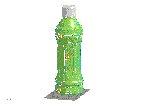fruitsoftheweb:水が充填された500mlのボトル容器を水平に配置して、3発の弾丸で打ち抜いた複数弾貫通解析例です。 ボトルの命中箇所に応じて異なる変形や飛散挙動になることがわかります。