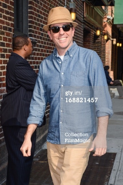 Rocking the fedora outside of Letterman, May 15th.