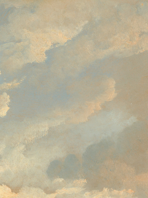 Study of Clouds with a Sunset near Rome (detail), c. 1786–1801. Simon Alexandre Clément