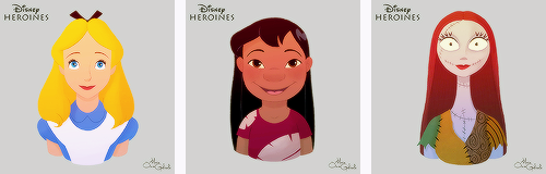 mickeyandcompany:  Disney Heroines, by MarioOscarGabriele 