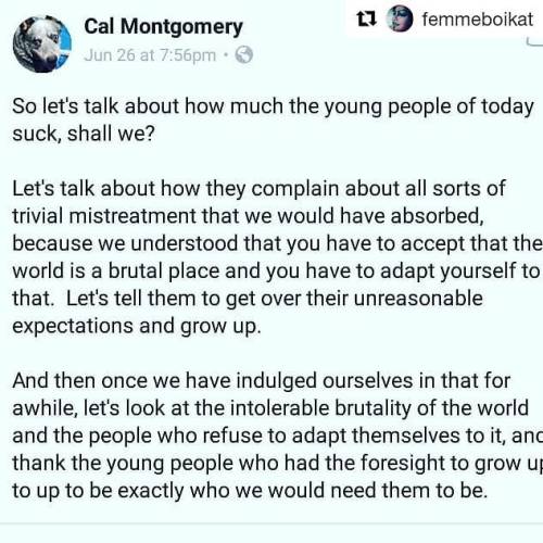 #Repost @femmeboikat (@get_repost)・・・The world doesn&rsquo;t need to be brutal.Empathy and softn