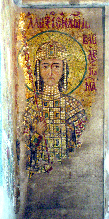 Byzantine mosaic portrait of the co-Emperor Alexios Komnenos from Hagia Sophia, Constantinople, c. 1