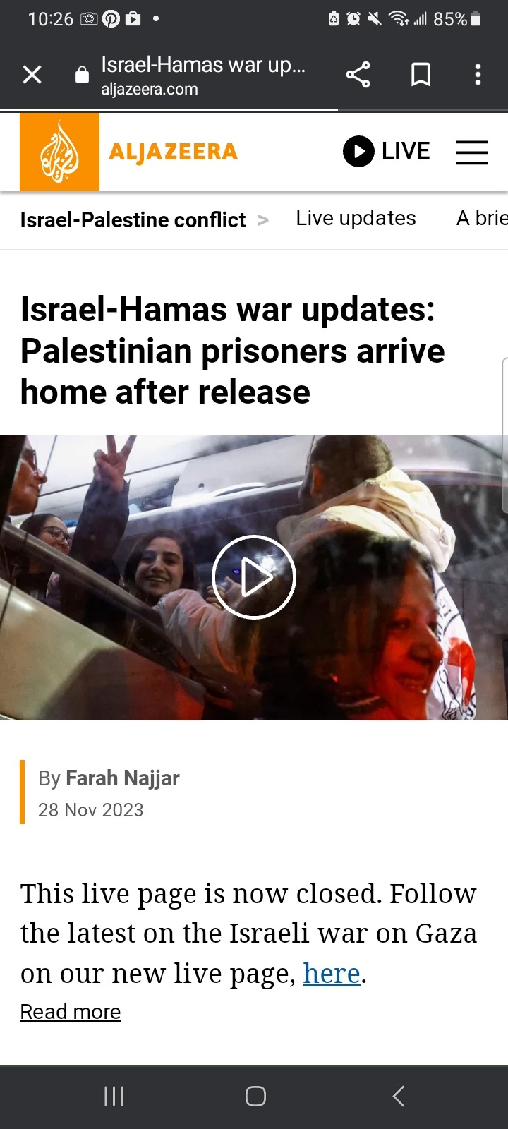 Thank Goodness They Extended The Ceasefire. From What I Could Find, Today Palestinian Prisners That Had