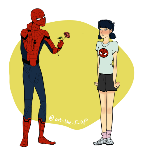 louthestarspeaker:art-the-f-up:Tales of Mari Jane and Spider AgresteStory time-Adrien Agreste is Spi