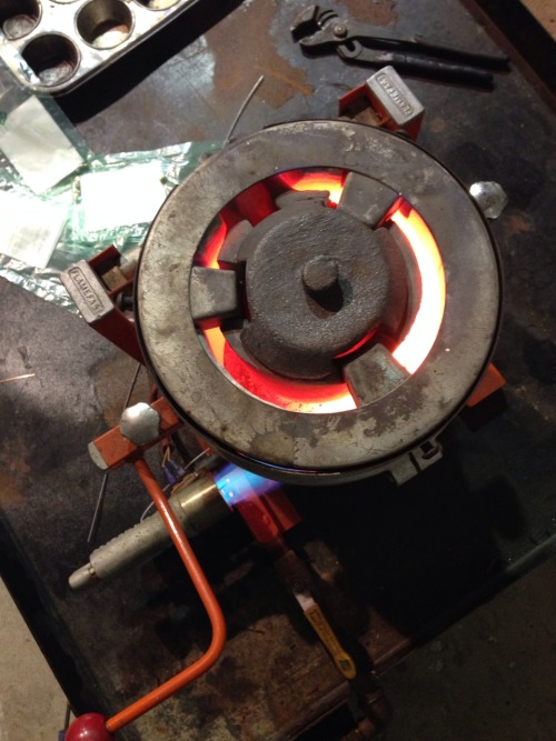 <p>Soon we will be casting our own custom bike parts. Just testing the new furnace out!</p>