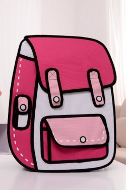 sneakysnorkel:  Back To School Backpacks Color Block //  Color Block // Cat Moon // Cloud // Wing Space // Dinosaur //  Neko Atsume 