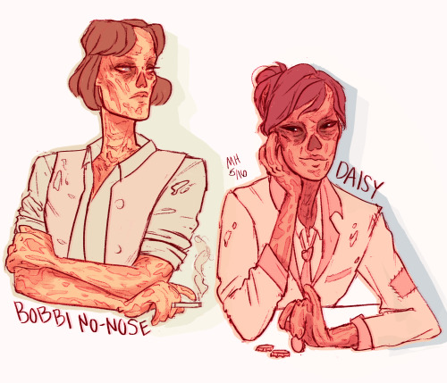 ummmmandy:some fallout ghoul girlsBobbi & Daisy from 4, Tulip from 3, and Beatrix from NVi luv t