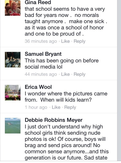 fruitplayer:Just a sampling of the comments left on a video of a news coverage of the nude scandal g