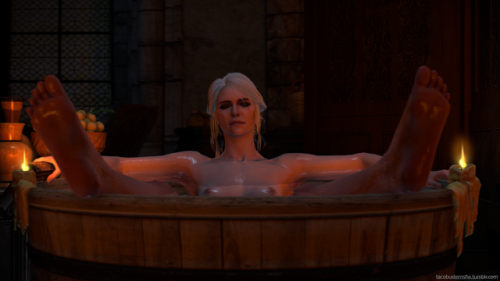 tacobusternsfw: Ciri’s relaxing night at Kaer Morhen. Made for fun, because we all know and love this meme, right?  4K  1080P 