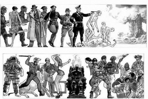 maninthebottle: The story of humanity, by Milo Manara. 