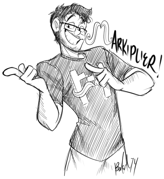 bechnokid:  Quick sketch of the hilarious and handsome YouTuber, markiplier! Thanks