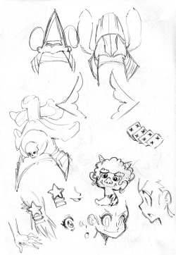 rafchu:  Other random doodles from my sketchbook in Japan! Everything around was inspiration : museums, folklore, manga magazines (Shonen Jump is well-known but I really liked their younger audience magazine, shonen for kids ^^) especially One Piece,