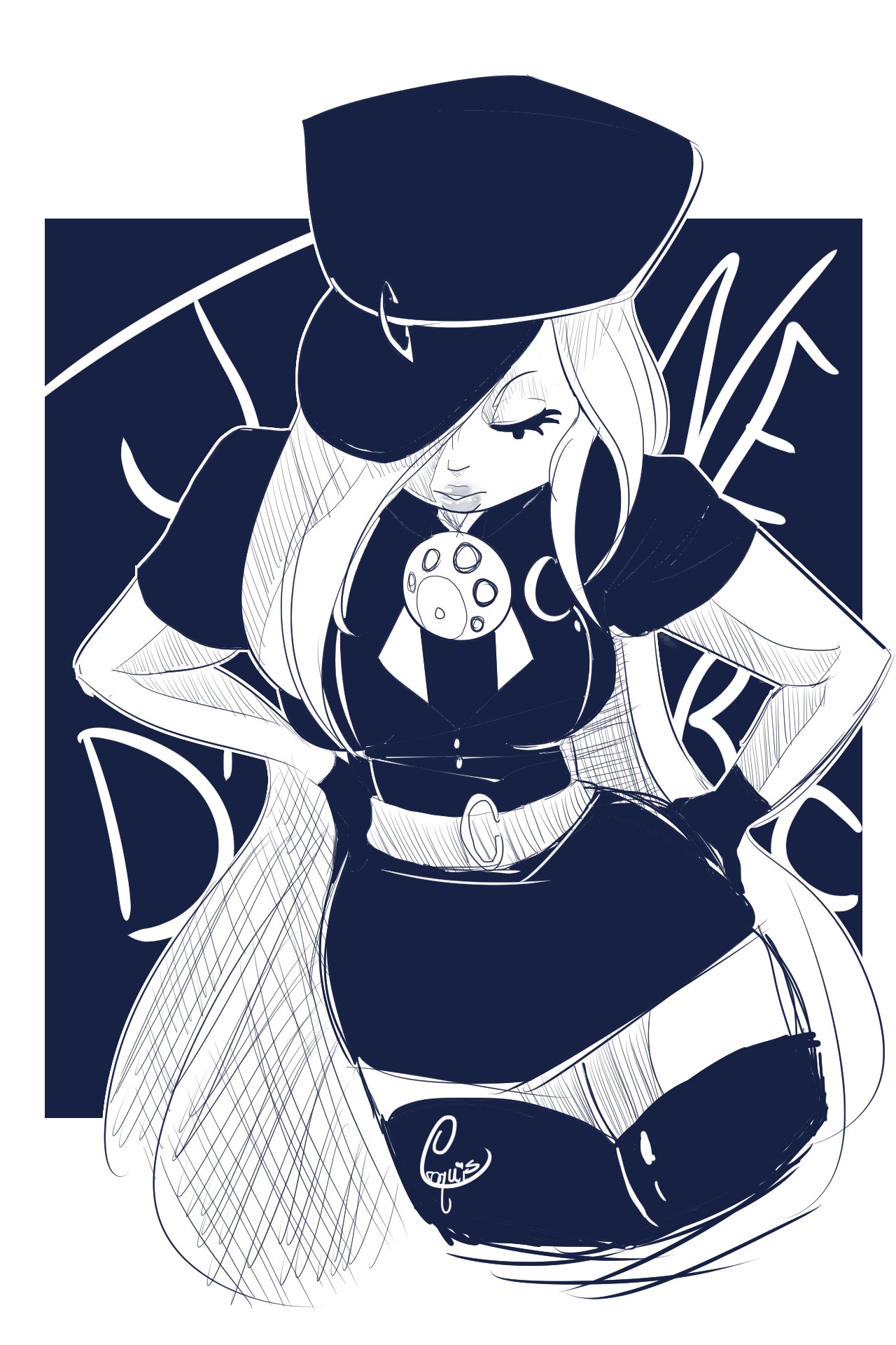croquis:  Witch cop practice draws Should I color these? 