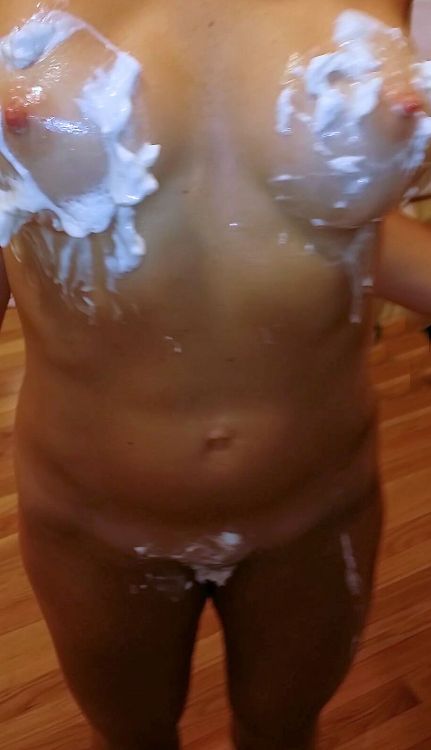 sheismyonetruedesire:  BWP and AWP……..before whip cream & after whip cream.  What a night!