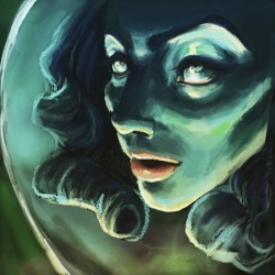 palomavaldezart:  “Serpents, and spiders, tail of a rat. Call in the Spirits, wherever they’re at!”Digital sketch of Madame Leota of the Haunted Mansion.  